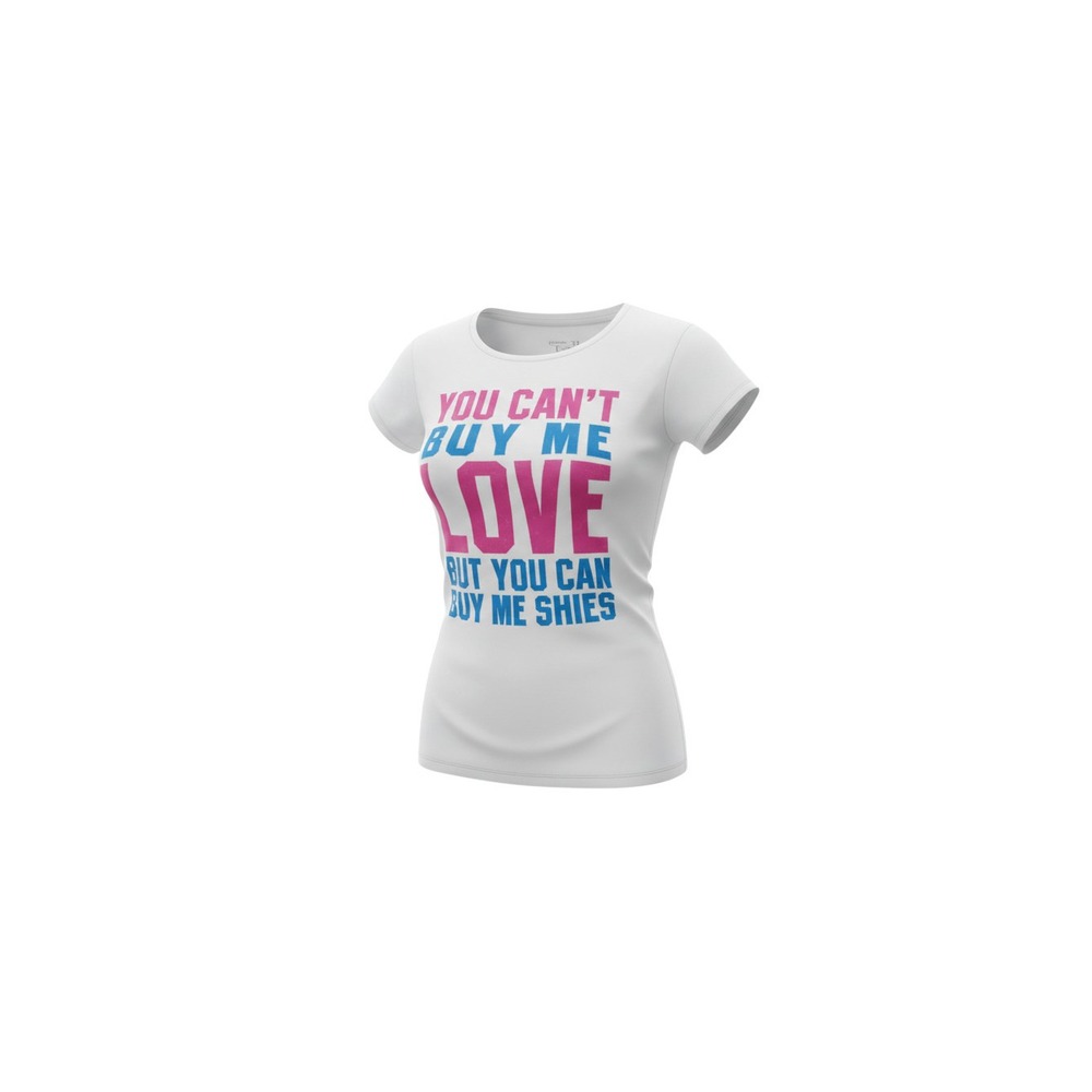 Cold Crush Graphic Tee Womens Large White Buy Me Shoes Glitter Cotton T-Shirt